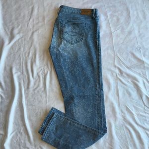 A&F patterned jeans